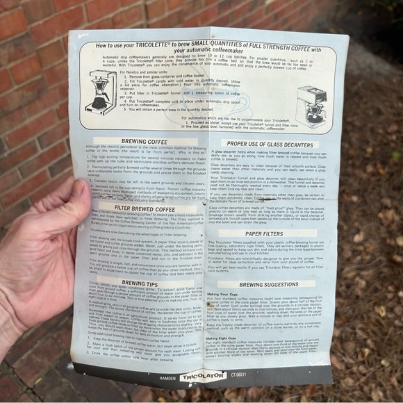 VINTAGE TRICOLATOR TRICOLETTE FRENCH DRIP COFFEEMAKER in Original Box - Picture 6 of 9